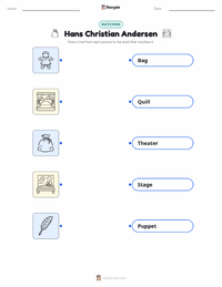 Hans Christian Andersen printable worksheet for kids