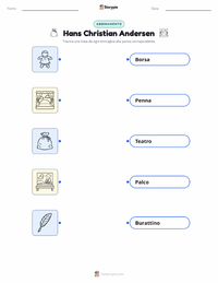 Scheda stampabile di Hans Christian Andersen per bambini