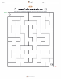 Hans Christian Andersen printable worksheet preview