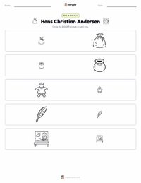 Hans Christian Andersen printable worksheet preview