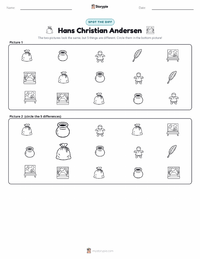 Hans Christian Andersen printable worksheet preview