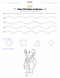 Hans Christian Andersen printable worksheet preview