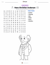Hans Christian Andersen printable worksheet preview