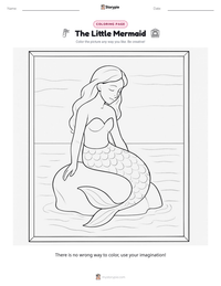 The Little Mermaid printable worksheet preview
