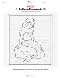 De Kleine Zeemeermin afdrukbare werkblad voorbeeld