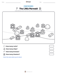 The Little Mermaid printable worksheet preview
