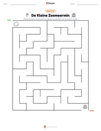 De Kleine Zeemeermin afdrukbare werkblad voorbeeld