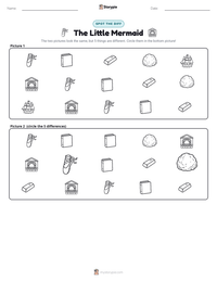 The Little Mermaid printable worksheet preview