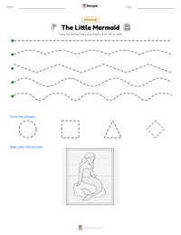 The Little Mermaid printable worksheet preview