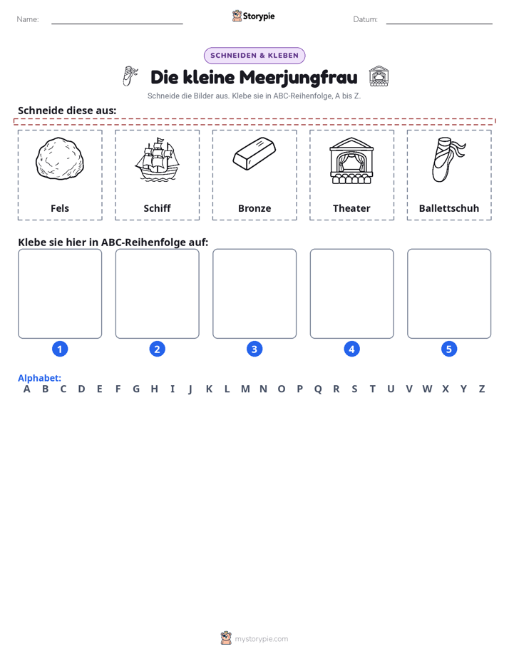 Schneiden & Einfügen Alphabet