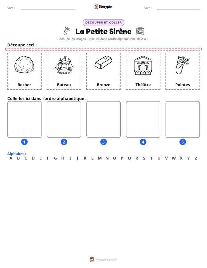 Découper & Coller l'Alphabet