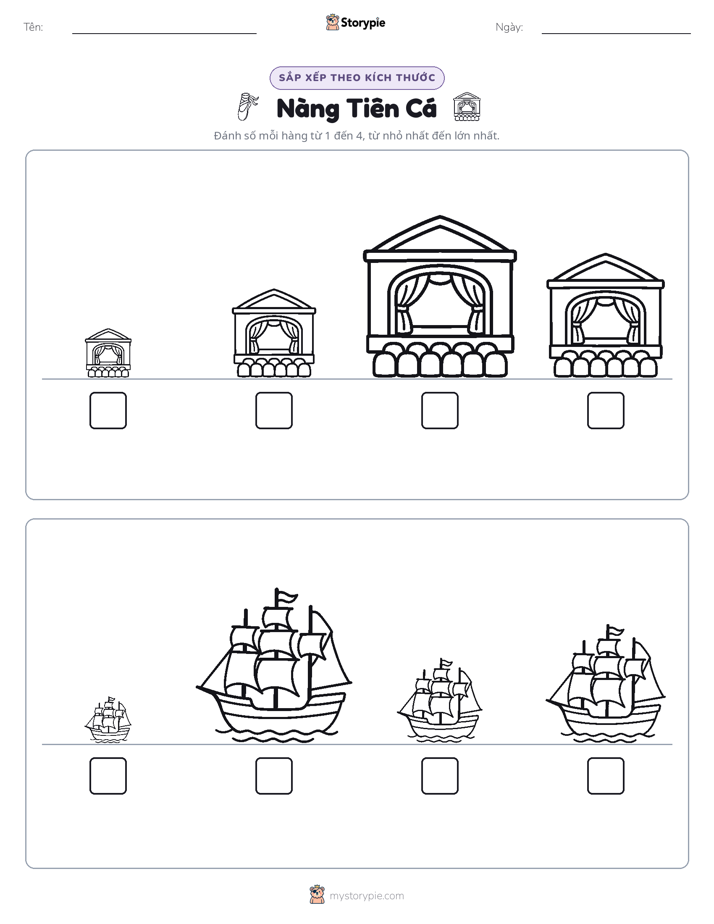 Thứ Tự Kích Thước