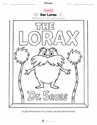 Der Lorax Malvorlage für Kinder