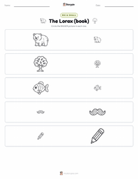 The Lorax (book) printable worksheet preview