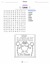 Prabaca lembar kerja cetak The Lorax