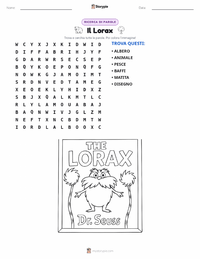 Anteprima della scheda stampabile di Il Lorax