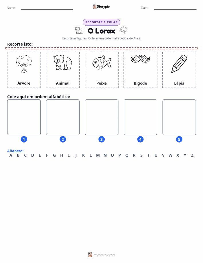 Recortar & Colar Alfabeto