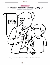 Page de coloriage Première Vaccination Réussie (1796) pour les enfants