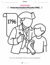 Pagina da colorare di Prima Vaccinazione Riuscita (1796) per bambini