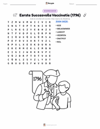 Eerste Succesvolle Vaccinatie (1796) afdrukbare werkblad voorbeeld