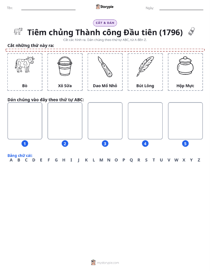 Cắt & Dán Chữ Cái