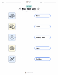 New York City printable worksheet preview
