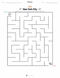 New York City printable worksheet preview