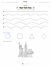 New York City printable worksheet preview