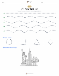 Aperçu de la feuille de travail imprimable New York