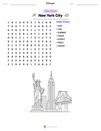 New York City printable worksheet preview