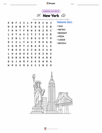 Aperçu de la feuille de travail imprimable New York