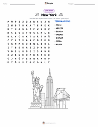 Prabaca lembar kerja cetak Kota New York