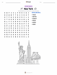 New York Şehri yazdırılabilir çalışma sayfası önizlemesi