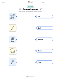 Edward Jenner printable worksheet preview