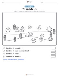Aperçu de la feuille de travail imprimable Variole