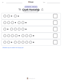 Çiçek Hastalığı yazdırılabilir çalışma sayfası önizlemesi