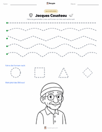 Jacques Cousteau druckbare Arbeitsblatt Vorschau
