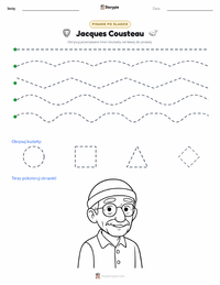 Podgląd drukowalnego arkusza ćwiczeń Jacques Cousteau