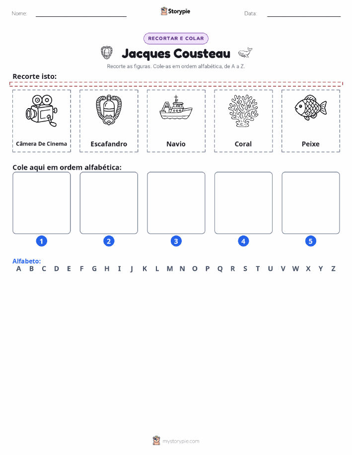 Recortar & Colar Alfabeto