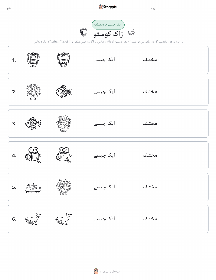 ایک جیسا یا مختلف