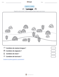 Aperçu de la feuille de travail imprimable Lenape