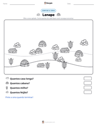 Prévia da folha de atividades imprimível Lenape