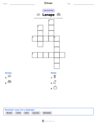 Lenape printable worksheet preview