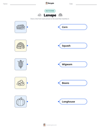 Lenape printable worksheet preview