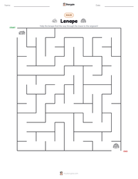 Lenape printable worksheet preview