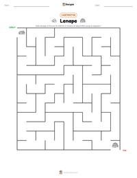 Aperçu de la feuille de travail imprimable Lenape