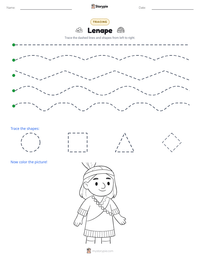 Lenape printable worksheet preview