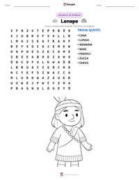 Anteprima della scheda stampabile di Lenape