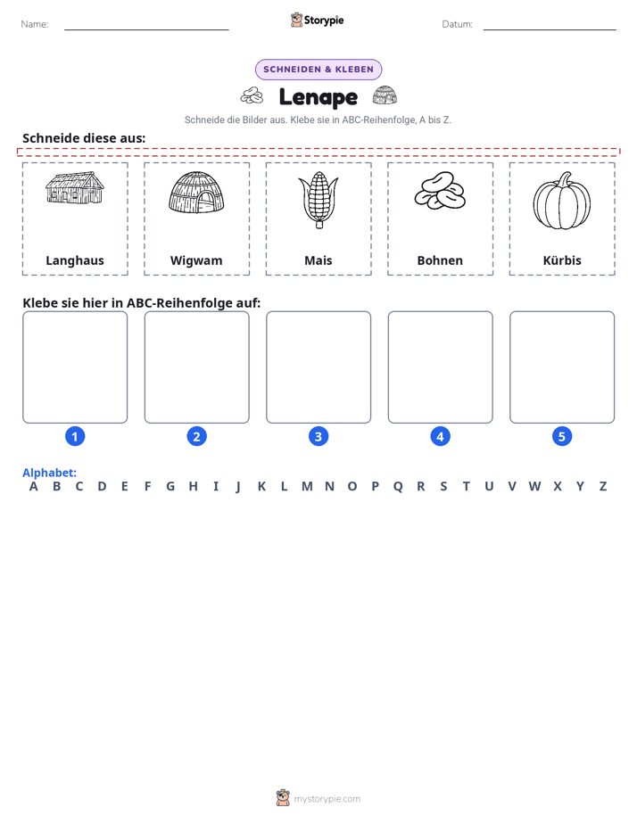 Schneiden & Einfügen Alphabet