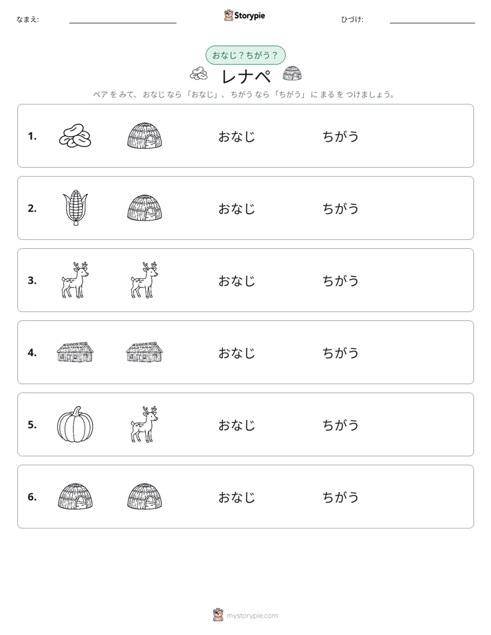 同じか違うか